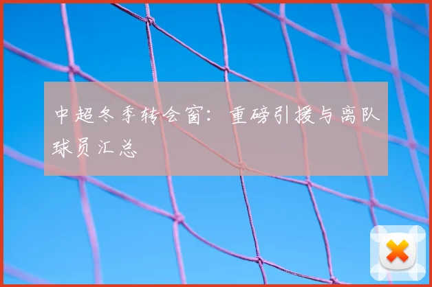 中超冬季转会窗：重磅引援与离队球员汇总